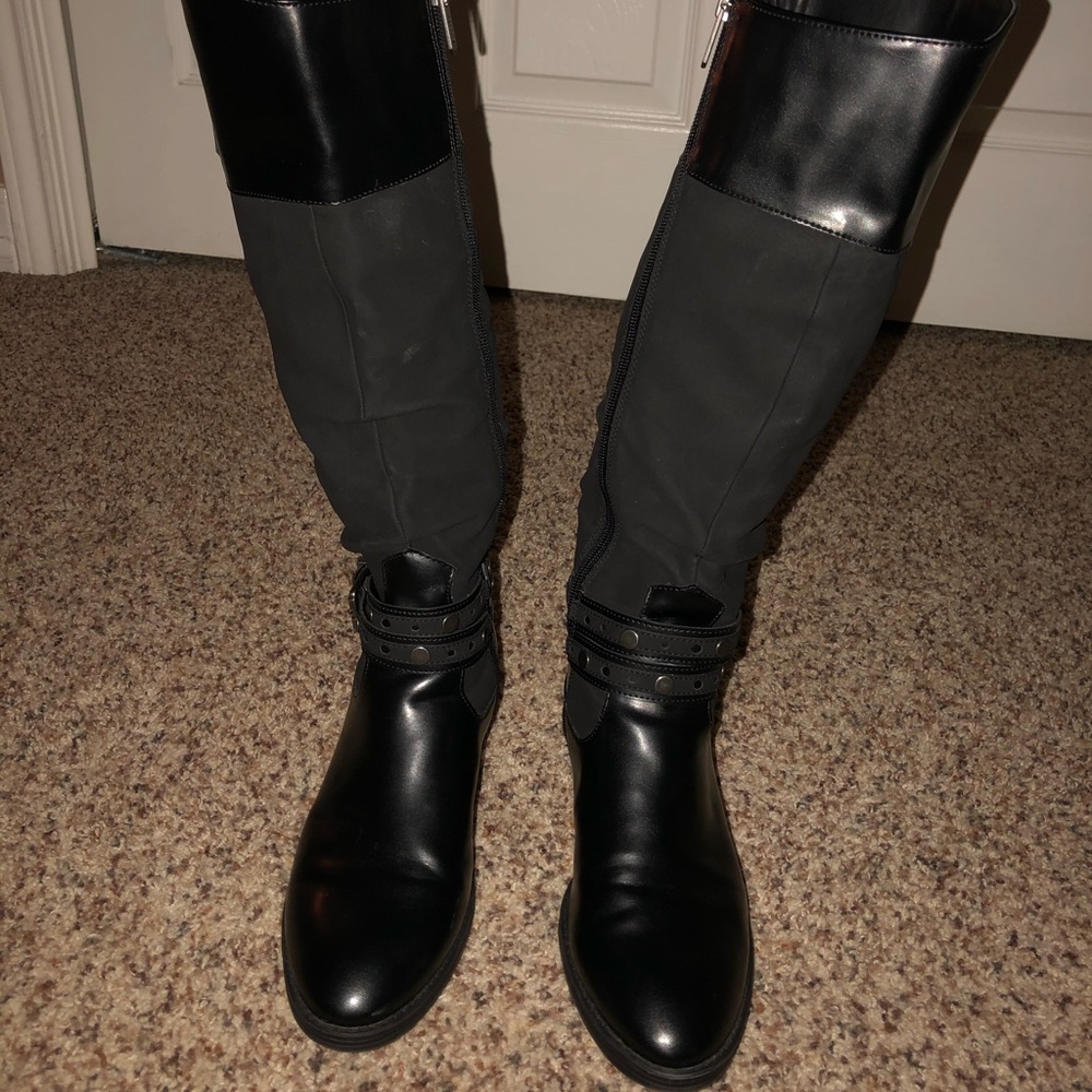 Tall black boots